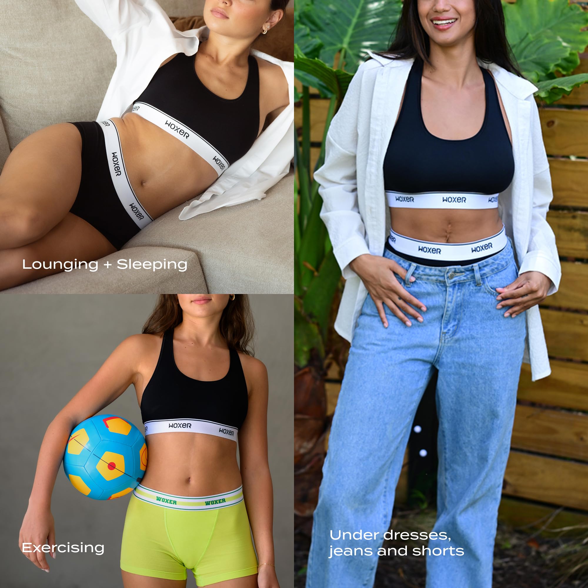 Woxer Boss Bralette for Women – Wireless, Seamless Racerback – Modal Sports Bra, Lounge, Sleep Bralette, Wireless Bra - Image 6