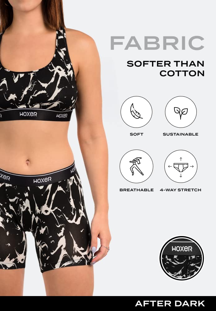 Woxer Boxer Shorts for Women - 5" Baller Boy Shorts Underwear, Soft Modal, Chafe Free - Breathable & Moisture-Wicking - Image 3