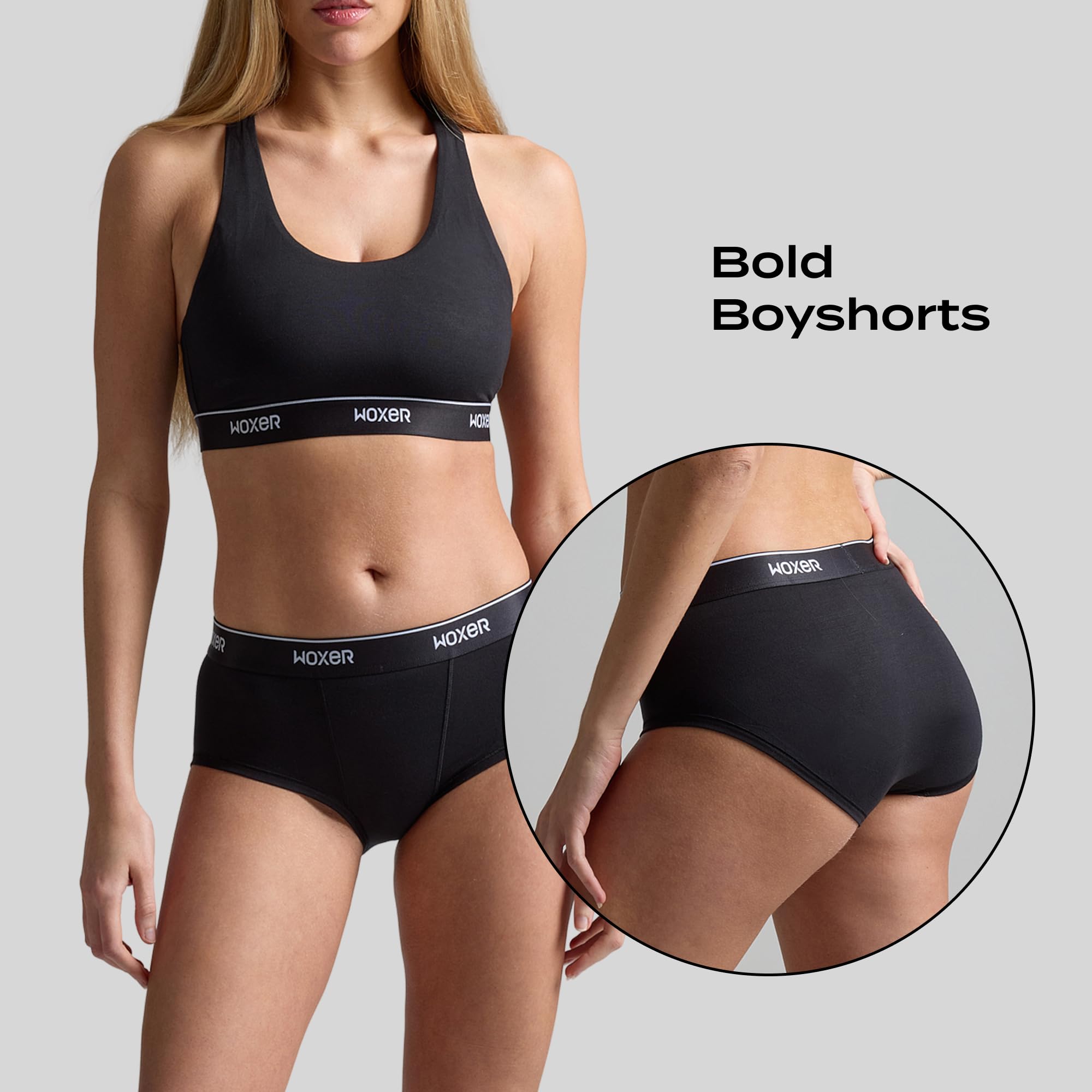 Woxer Women’s Classic Seamless Boyshort Panties, Soft Modal Fabric with No Roll Inseam, Chafe-Free, Breathable Design - Image 3