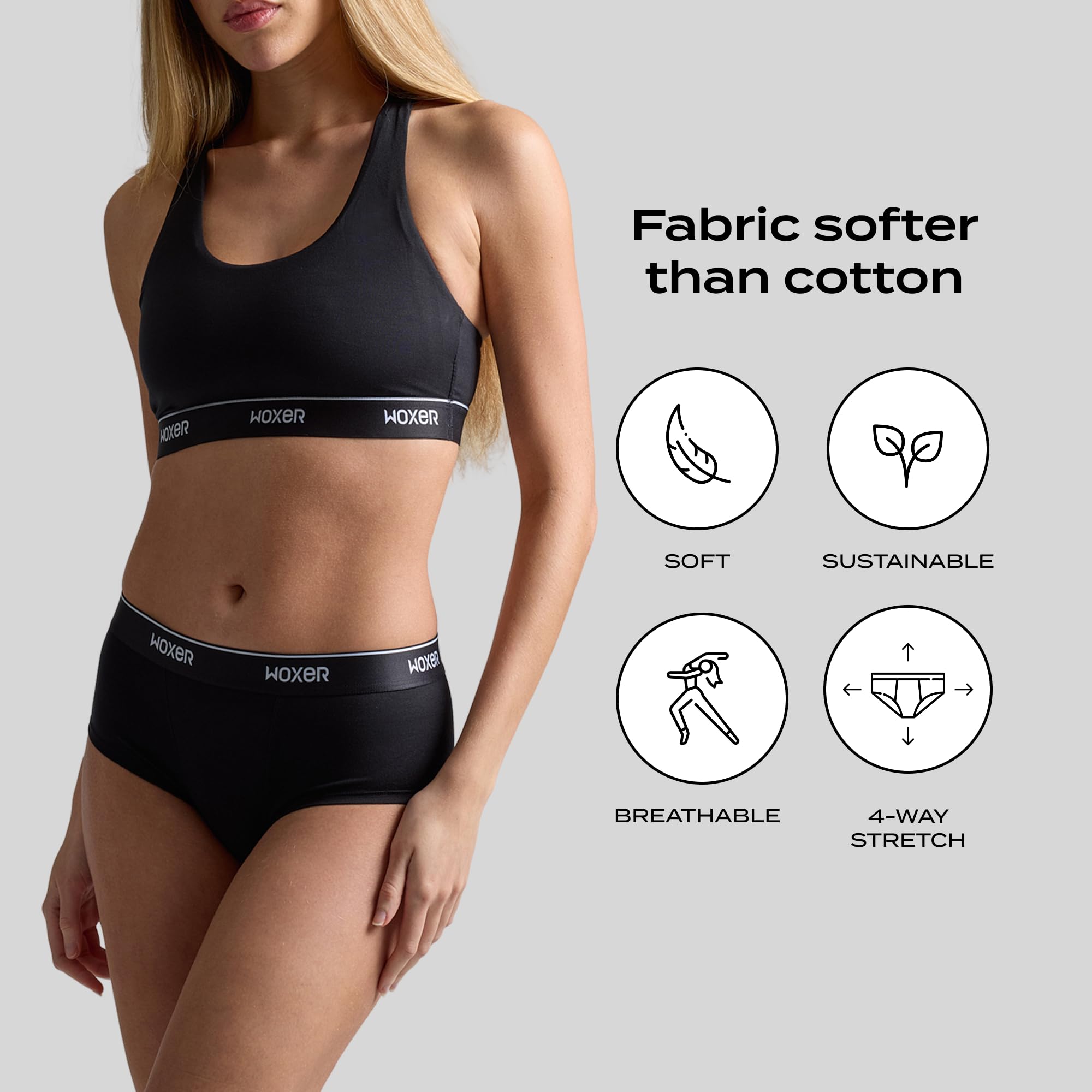 Woxer Women’s Classic Seamless Boyshort Panties, Soft Modal Fabric with No Roll Inseam, Chafe-Free, Breathable Design - Image 5