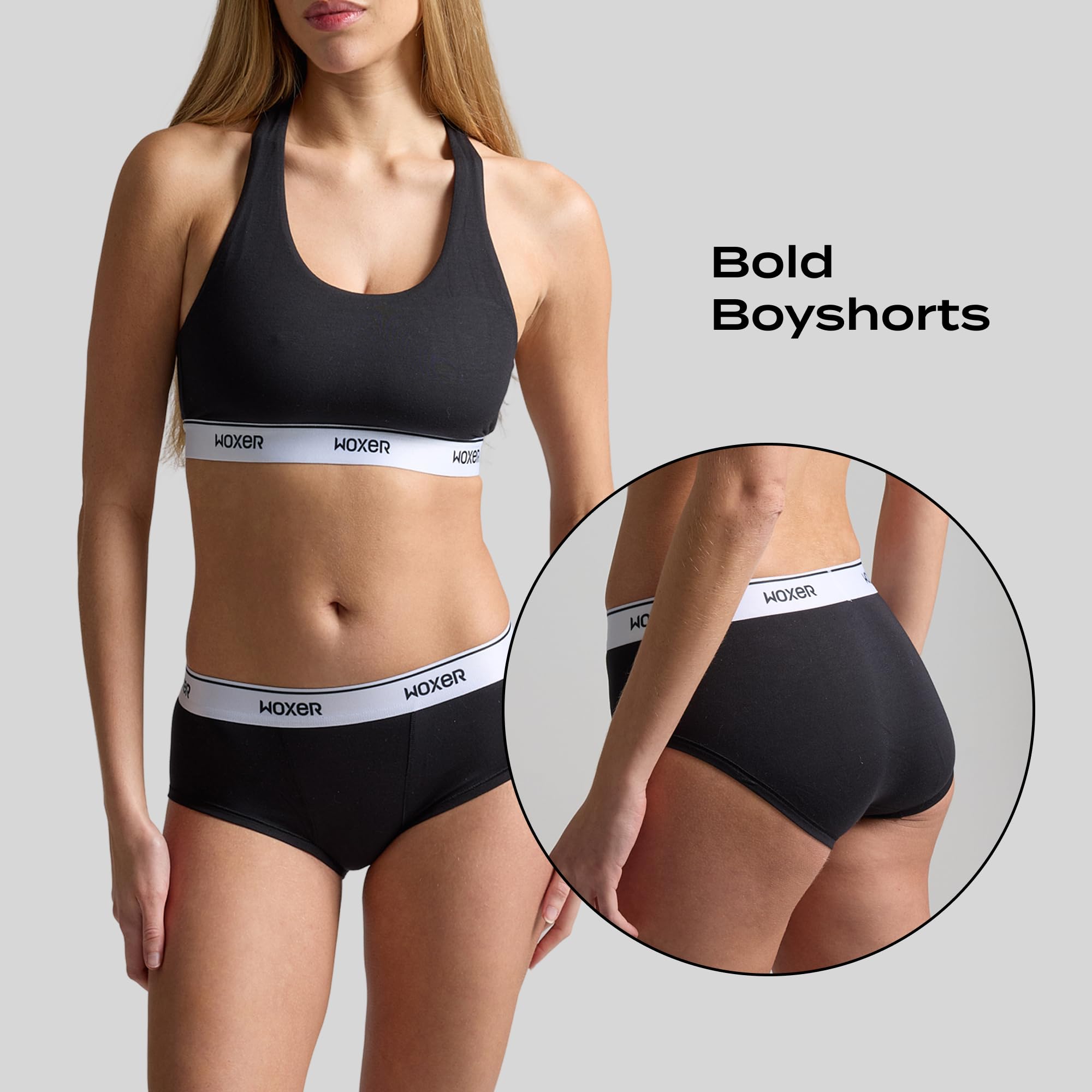 Woxer Women’s Classic Seamless Boyshort Panties, Soft Modal Fabric with No Roll Inseam, Chafe-Free, Breathable Design - Image 3