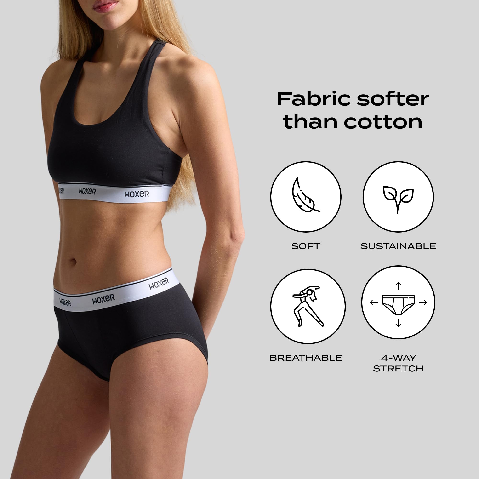 Woxer Women’s Classic Seamless Boyshort Panties, Soft Modal Fabric with No Roll Inseam, Chafe-Free, Breathable Design - Image 5