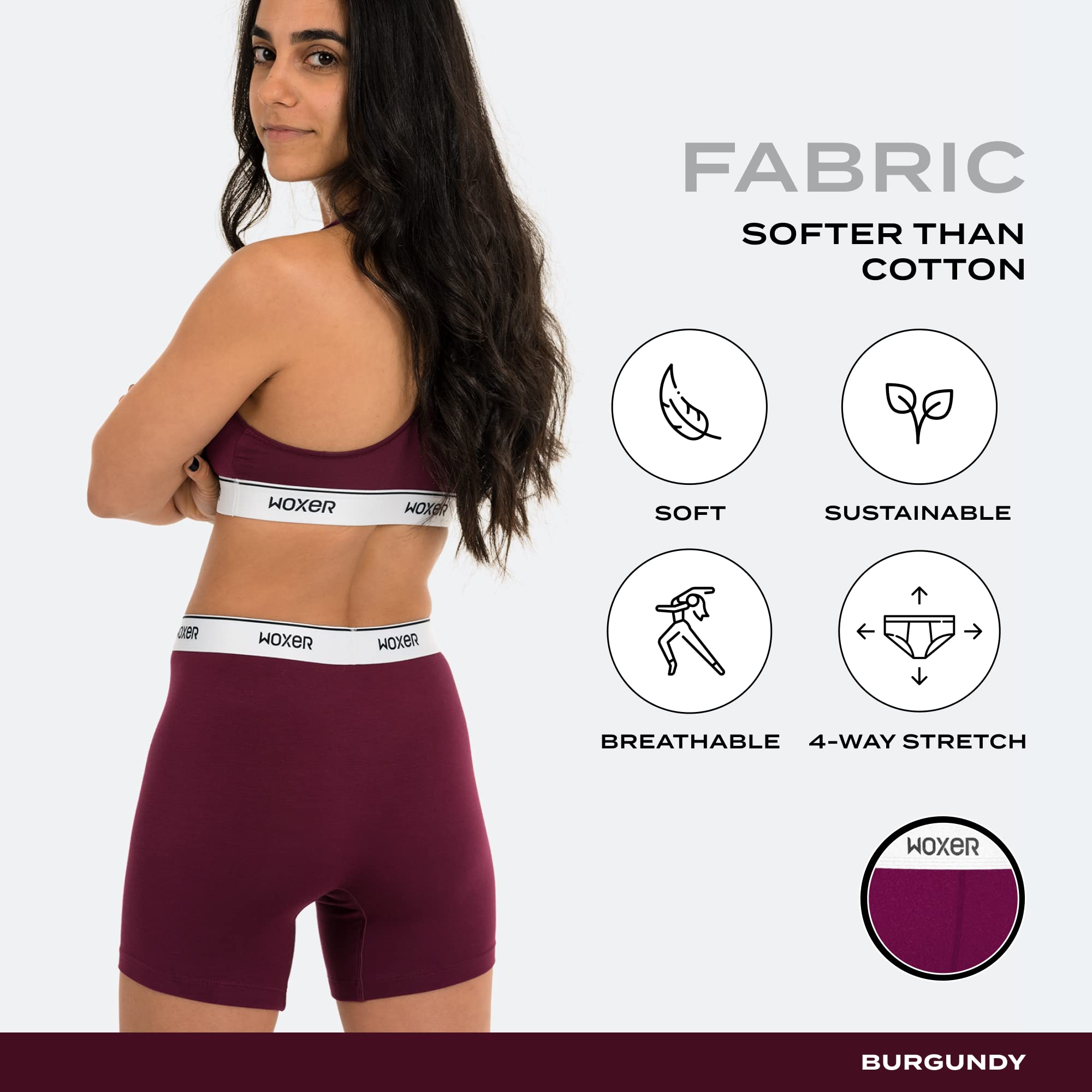 Woxer Womens Baller 5" High Waisted Boy Shorts Underwear – Seamless Boxer Briefs, Boyshort Panties, No Show Women’s Boxers - Image 3