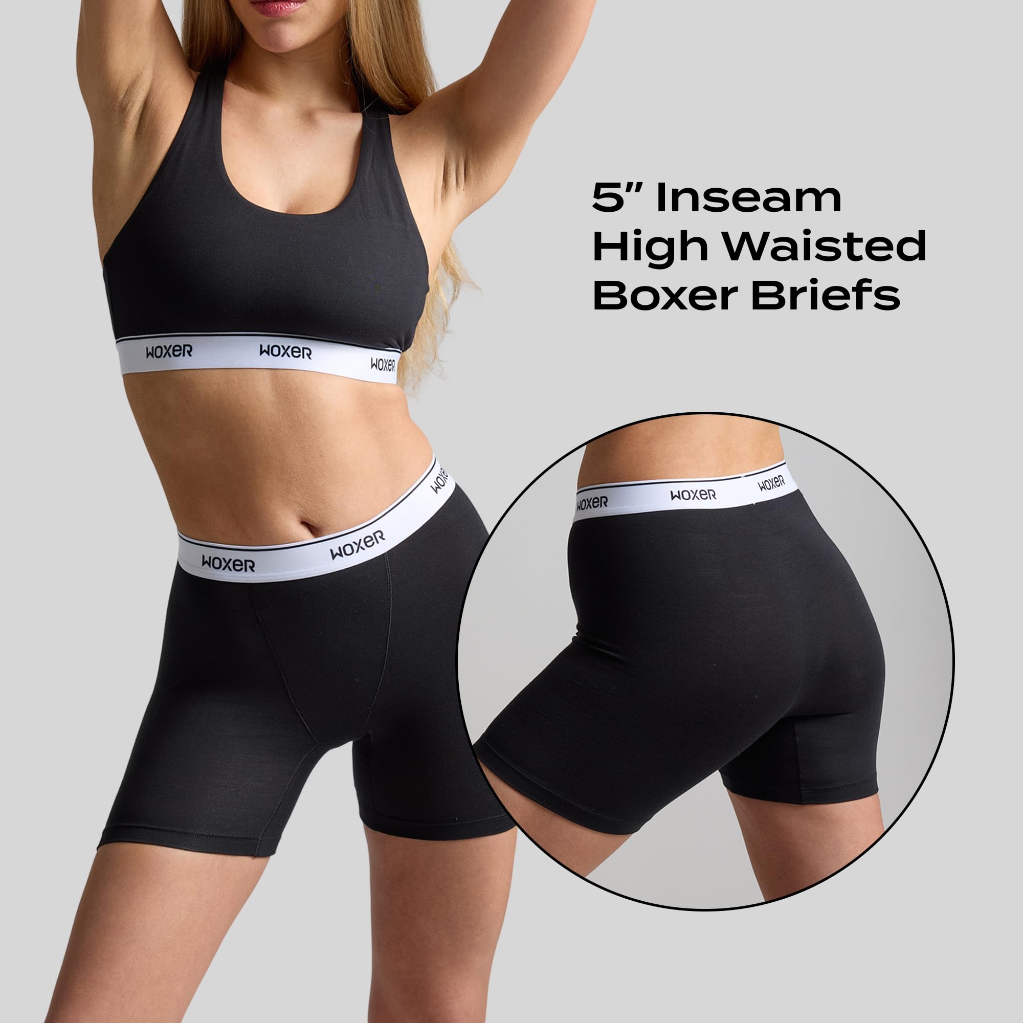 Woxer Womens Baller 5" High Waisted Boy Shorts Underwear – Seamless Boxer Briefs, Boyshort Panties, No Show Women’s Boxers - Image 3