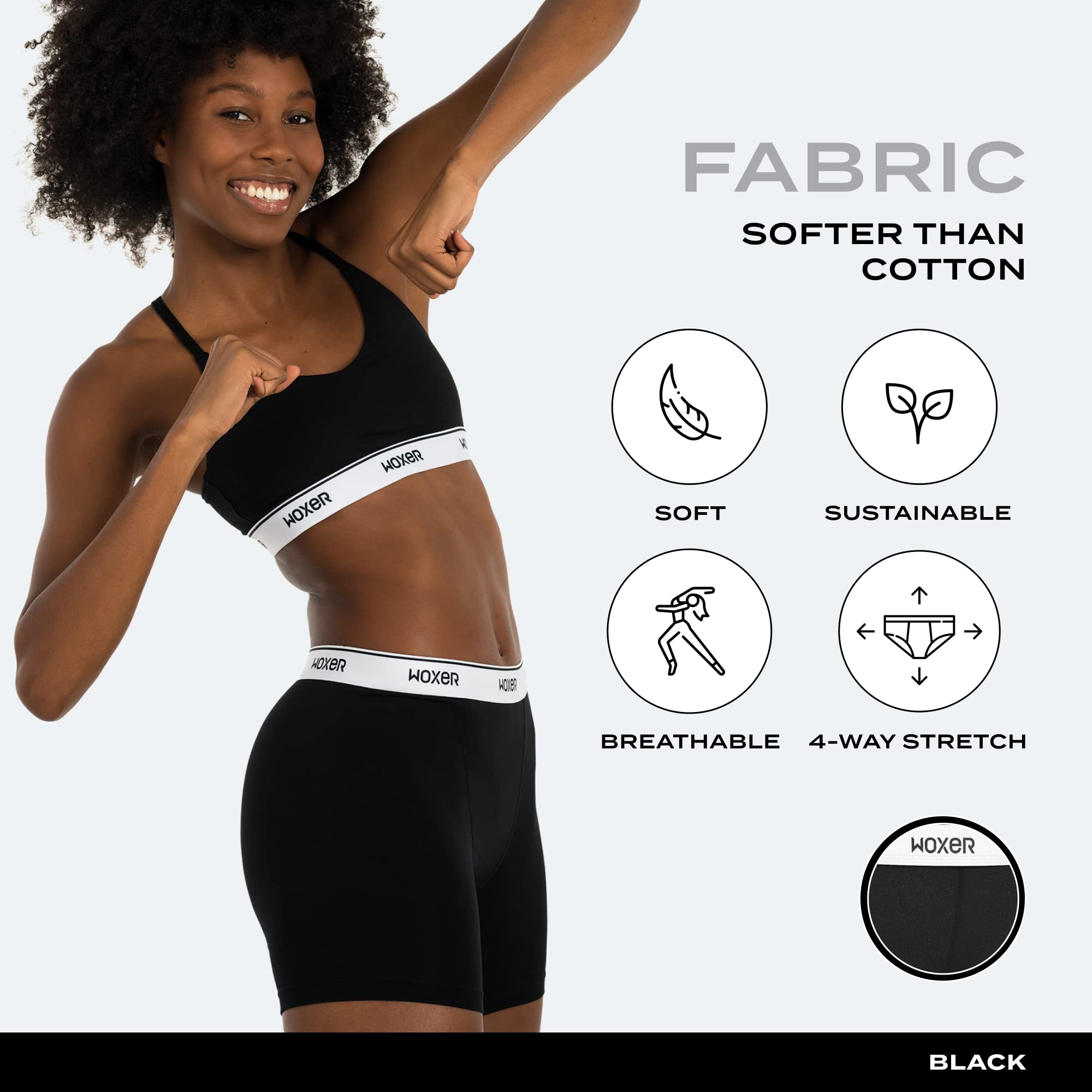 Woxer Womens Baller 5" High Waisted Boy Shorts Underwear – Seamless Boxer Briefs, Boyshort Panties, No Show Women’s Boxers - Image 3