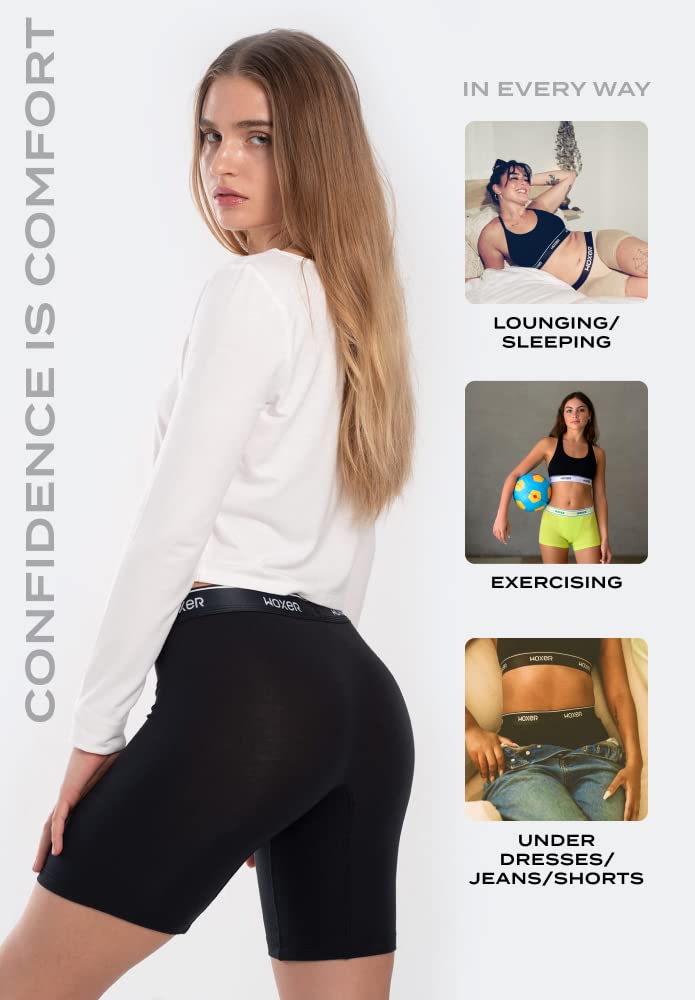 Woxer Womens Boxers - Biker 9" Boy Shorts Underwear for Women, Modal Boxer Briefs, Chafe Free, Womens Underwear - Image 5