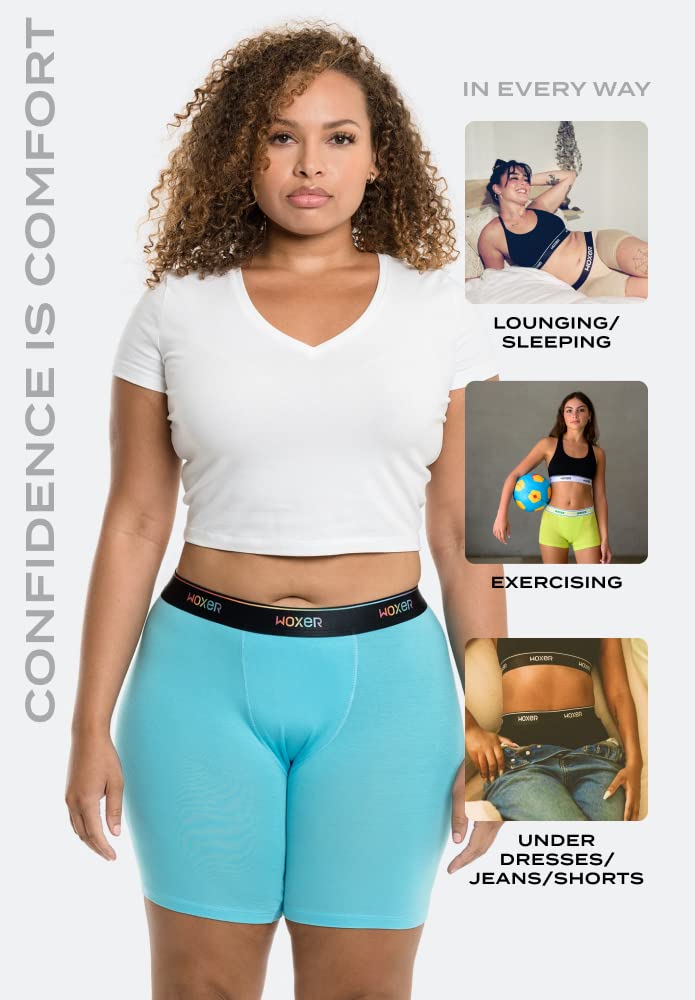 Woxer Womens Boxers - Biker 9" Boy Shorts Underwear for Women, Modal Boxer Briefs, Chafe Free, Womens Underwear - Image 5