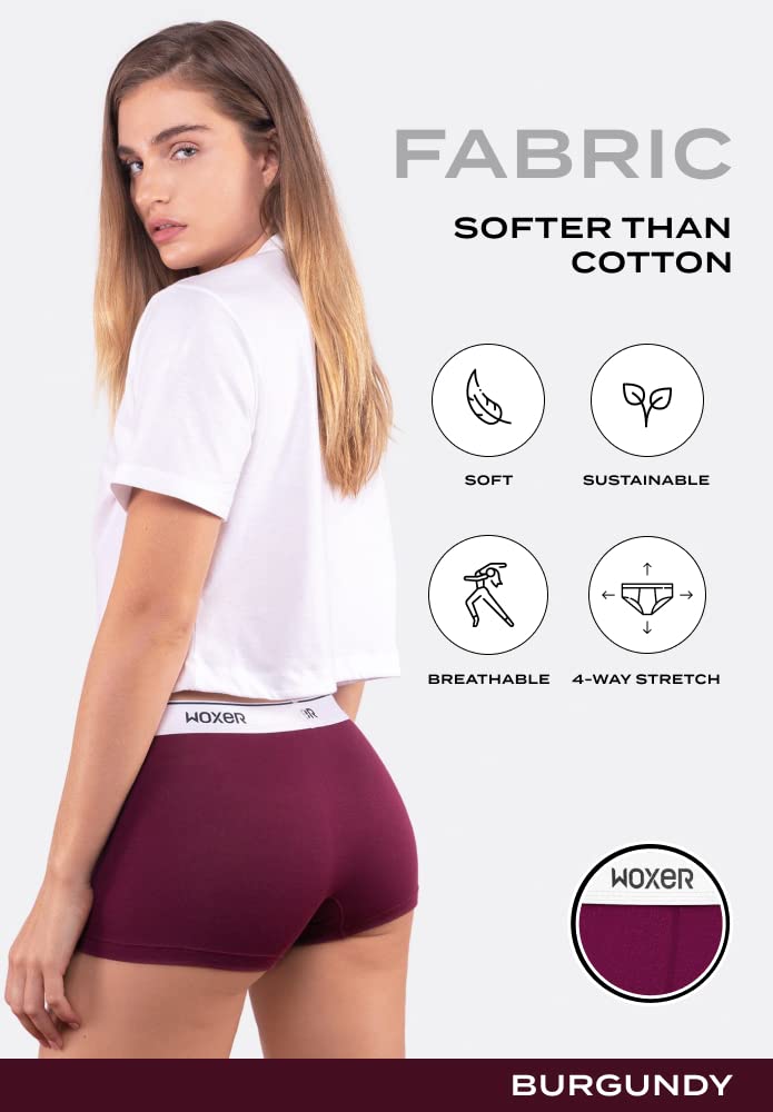 Woxer Womens Boxers - Star 3" Boy Shorts Underwear for Women - Boxer Briefs - Image 3