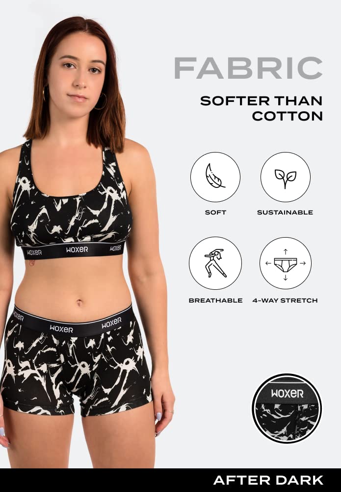 Woxer Womens Boxers - Star 3" Boy Shorts Underwear for Women - Boxer Briefs - Image 3